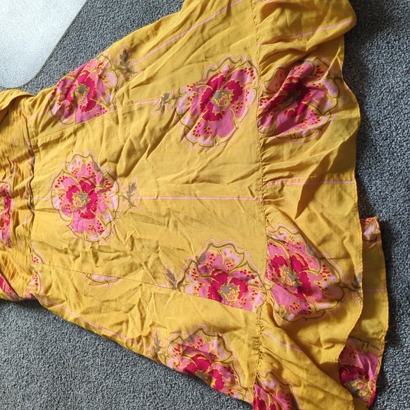 Free People Golden Poppy Floral Dress Size 4 - Picture 3 of 7